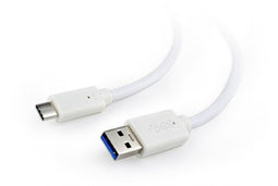 Gembird CCP-USB3-AMCM-1M-W - USB-C naar USB-A kabel - USB3.0 tot 5 Gbit/s - Wit