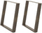 vidaXL - Eettafelpoten - 2 - st - U-vormig - 70x(72-73) - cm - staal - naturel