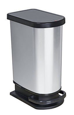 Rotho Paso - Pedaalemmer - 50 l - Zilver Metallic