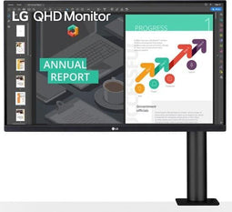 LG 27QN880 - QHD Monitor - Ergonomische Monitorarm - 27 inch