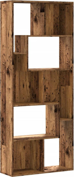 vidaXL - Boekenkast - 67x24x161 - cm - bewerkt - hout - oud - houtkleurig