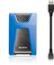 Adata DashDrive Durable HD650 - Externe Harddisk 1TB - Schokdempende coating - Blauw