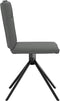 vidaXL - Eetkamerstoelen - 2 - st - stof - donkergrijs