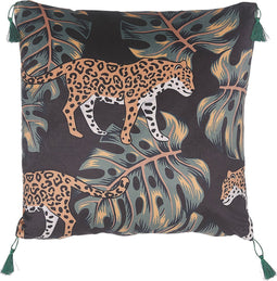 KUHI - Sierkussen set van 2 - Zwart - 45 x 45 cm - Polyester