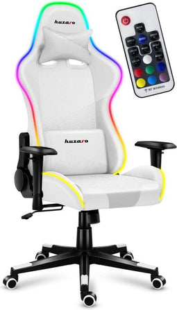 Huzaro - Force 6.2 White RGB - Gaming stoel