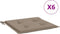 vidaXL - Tuinstoelkussens - 6 - st - 50x50x3 - cm - oxford - stof - taupe