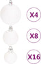 vidaXL - 108-delige - Kerstballenset - zilver - en - wit