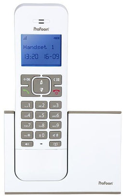 Profoon PDX-8400TE - DECT-telefoon - Handsfree bellen - Grijs-bruin