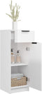 vidaXL - Badkamerkast - 32x34x90 - cm - bewerkt - hout - hoogglans - wit