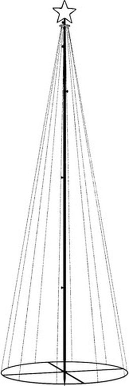 vidaXL - Kegelkerstboom - 310 - LED's - 100x300 - cm - warmwit