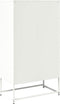 vidaXL - Hoge - kast - 68x39x123 - cm - staal - wit