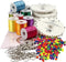 Kumihimo Klassenset, 1 set, verzilverd, neon kleuren, sterke kleuren