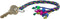 Kumihimo Klassenset, 1 set, verzilverd, neon kleuren, sterke kleuren
