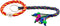 Kumihimo Klassenset, 1 set, verzilverd, neon kleuren, sterke kleuren