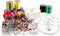 Kumihimo Klassenset, 1 set, verzilverd, neon kleuren, sterke kleuren