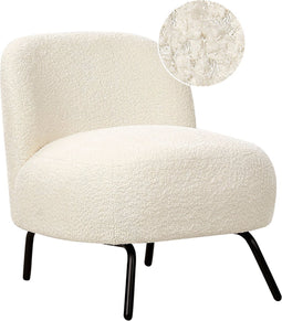 KUMLA - Fauteuil - Wit - Bouclé