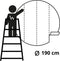 WallArt Behangcirkel - Landscape of Guadeloupe - Ø 190 cm - Cirkel Behang - Rond Behang