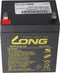 Kung Lange batterij WP4.5-12 12 volt 4,5 Ah 90 x 70 x 102 mm 4,8 mm Faston-contact