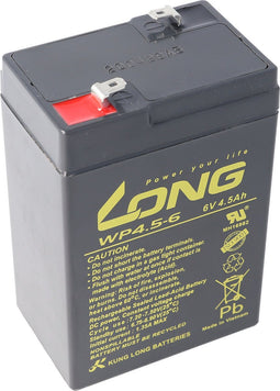 Kung Lange WP4.5-6 loodbatterij 6 volt 4.5Ah met Faston 4,8 mm stekkercontact
