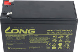 Kung Long onderhoudsvrije loodaccu WP7-12(28W) met 4,8mm Faston aansluiting 12V/7Ah