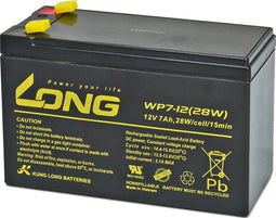 Kung Long onderhoudsvrije loodaccu WP7-12(28W) met 6,3mm Faston aansluiting 12V/7Ah