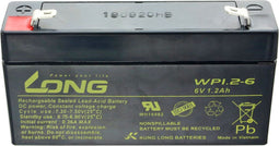 Kung Long WP1.2-6 loodbatterij 6 Volt 1,2 Ah met Faston 4,8 mm stekkercontact