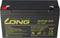 Kung Long WP12-6S loodbatterij 6 volt 12Ah met Faston contact 4.8mm
