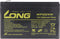 Kung Long WP1224W hoge stroom F2 lood-vlies accu, 12V, 6Ah met 6,3 mm Faston aansluiting