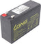 Kung Long WP1224W hoge stroom F2 lood-vlies accu, 12V, 6Ah met 6,3 mm Faston aansluiting