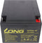 Kung Long WP24-12 batterij PB-kabel 12 volt met 24Ah en M5 platte poolaansluiting