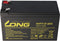 Kung Long WP7.2-12A 12Volt 7.2Ah Faston 6,3 mm plugcontacten