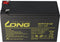 Kung Long WP7.2-12M, 12Volt, 7.2Ah VDS G101163, met Faston 4.8mm-stekkercontacten