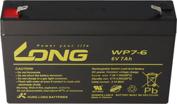 Kung Long WP7-6 accukabel 6 volt 7Ah, Faston 4,8 mm