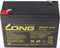 Kung Long WP7-S6 F1 loodvlies-accu, 6Volt, 7Ah met 4,8 mm Faston-aansluiting