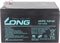 Kung Long WPL12-12 F2 Longlife lood-vlies accu, 12V, 12Ah met 6,3 mm Faston aansluiting