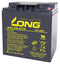 Kung Long WPL28-12TN F6 Longlife lead-fleece battery, 12V, 28Ah, M5 internal thread