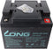 Kung Long WPL45-12N F8 Longlife loodvlies-accu, 12V, 45Ah, M6 binnendraad