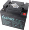 Kung Long WPL45-12N F8 Longlife loodvlies-accu, 12V, 45Ah, M6 binnendraad