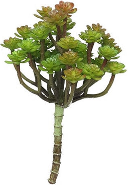 Kunst Cactus Tak 19 cm - Groen/Rood