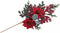 Kunst kersttak kerstster rood, 56 cm