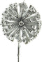 Kunstbloem allium ball silver, 27 cm