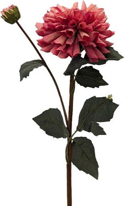 Kunstbloem dahlia 61 cm, oud roze