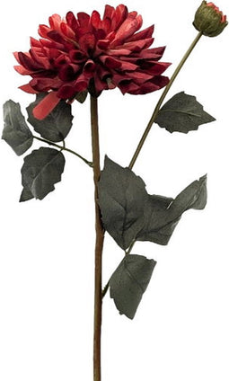 Kunstbloem dahlia 61 cm, rood