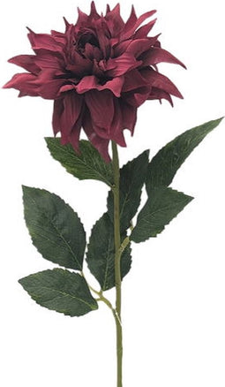 Kunstbloem dahlia boroodeaux, 58 cm