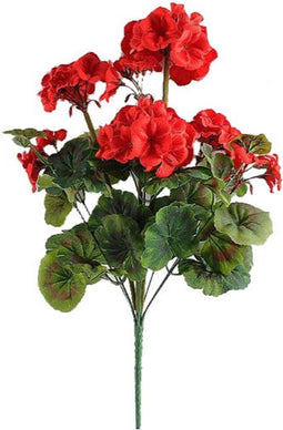 Kunstbloem geranium 45 cm, rood