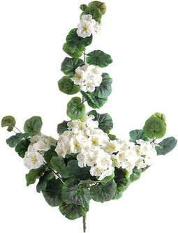 Kunstbloem geranium 70 cm, wit