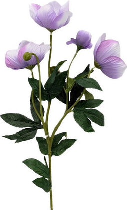 Kunstbloem helleborus l. paars, 62 cm