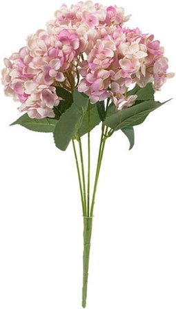 Kunstbloem hortensia 47 cm, lichtpaars