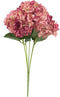 Kunstbloem hortensia 47 cm, rood/paars