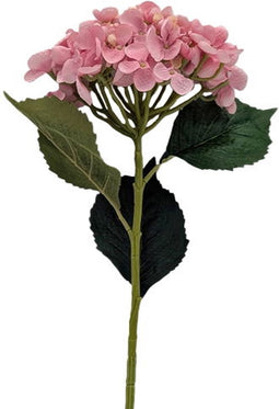 Kunstbloem hortensiatak pink, 52 cm